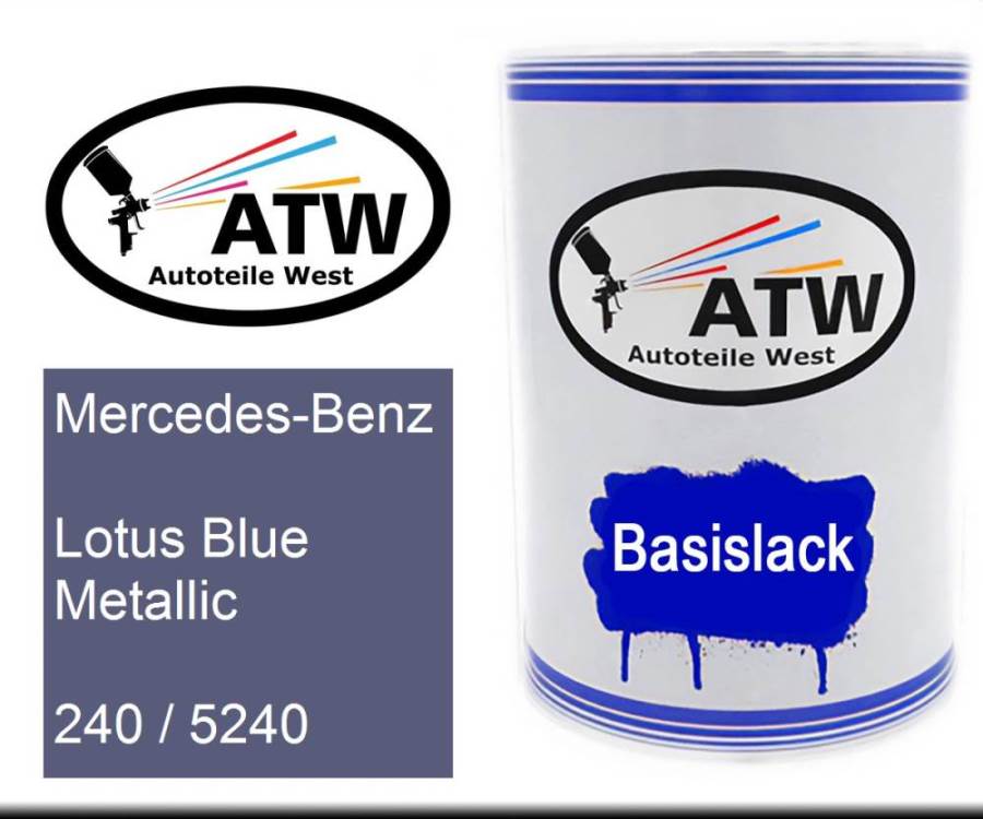 Mercedes-Benz, Lotus Blue Metallic, 240 / 5240: 500ml Lackdose, von ATW Autoteile West.